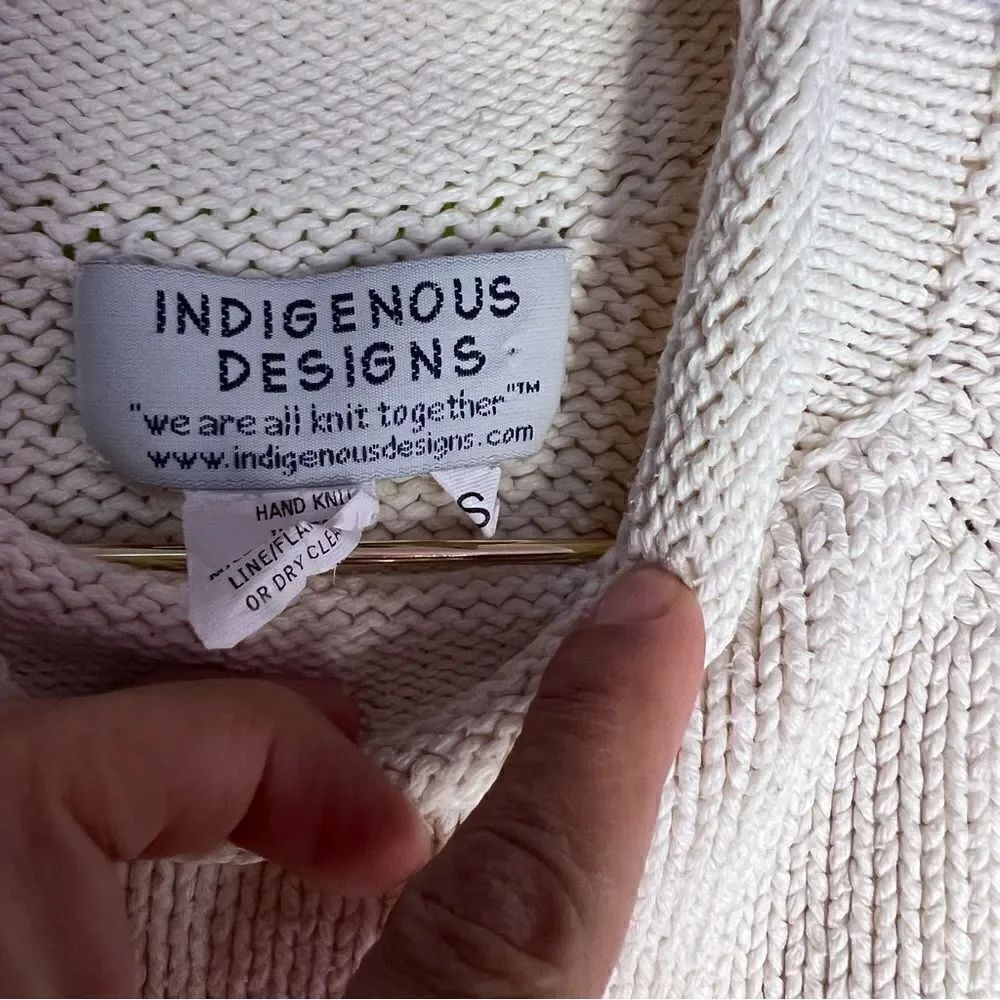 Indigenous Designs Hand Knit Cotton Sweater - Picture 6 of 7